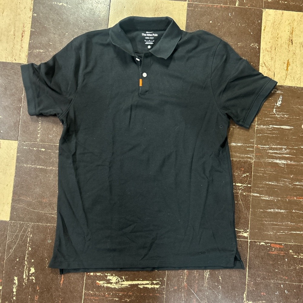 Nike Black Polo Shirt Cotton Blend Classic
